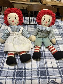 Vintage Raggedy Ann & Raggedy Andy Dolls