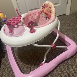 Brightstarts Pretty In Pink Walk-a-Bout Baby Walker