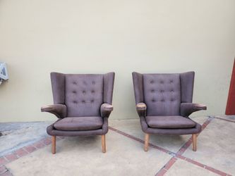 Mid-century Style Leather Sofa Chair