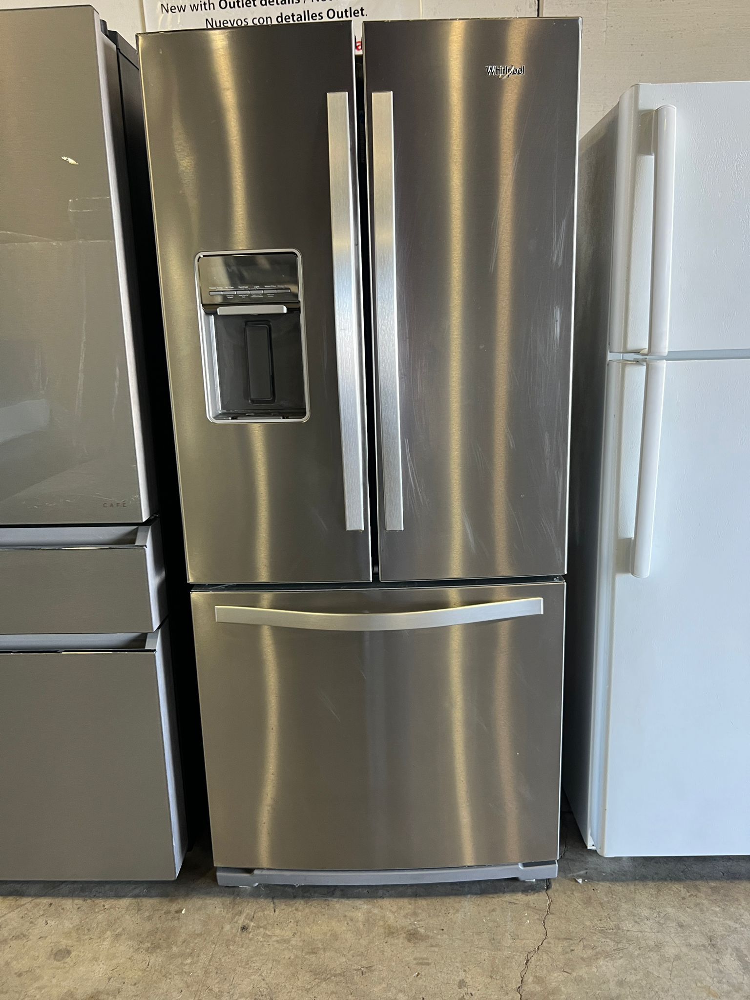 REFRIGERATOR WHIRLPOOL 3 DOOR FRENCH DOOR GOOD CONDITION 