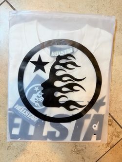 Hellstar White Graphic T-Shirt Size L