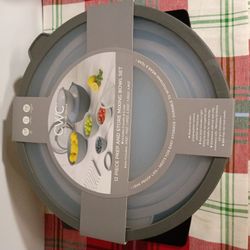 NEW 12-Piece Leak-Proof Prep & Store Mixing Bowls (Gray / Ombre)