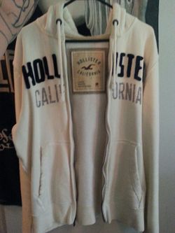 Hollister white hoodie