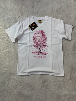Bape Sakura White Graphic Tee
