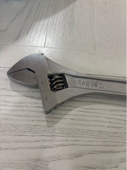 Wright Tool 9AC15 15” Adjustable Wrench Chrome Finish Professional USA Tool