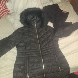 Michael Kors Woman Hood Fur Puffer
