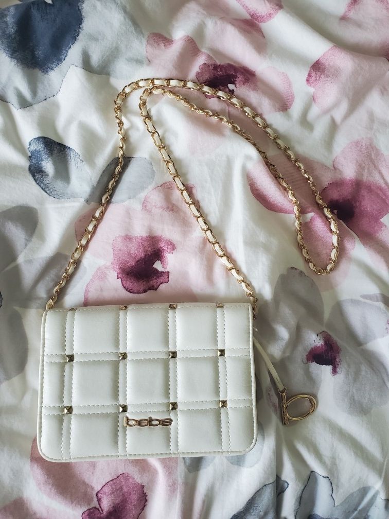 Bebe White Shoulder Bag