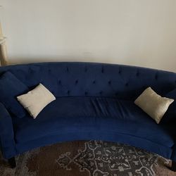 Blue Midcentury Modern Couch