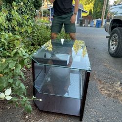 Glass TV stand 