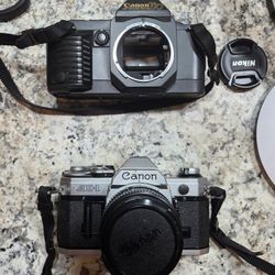 Vintage Canon Cameras + Lens