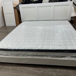Queen Size Bed Frame With MATTRESS NEW BEDROOM FURNITURE Queen Mattress And Bed Frame 