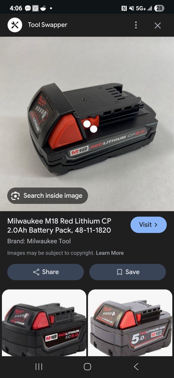 Milwaukee 2.0 Red Lithium Battery