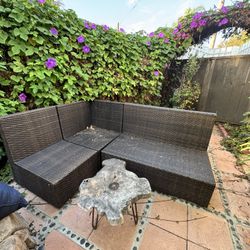 Outdoor Wicker L-Shape Furniture Or Mirrored Drawer 