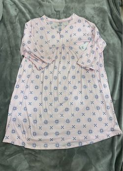 Women's Croft & Barrow Pink/Blue Nightgown size 2X NWT