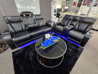 🍀🍀 Sofá and LoveSeat Black