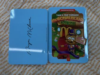 Mcdonalds Mcdonaldland Collectible Toy Mayor Mc Cheese Burger #6 Tin For Trade