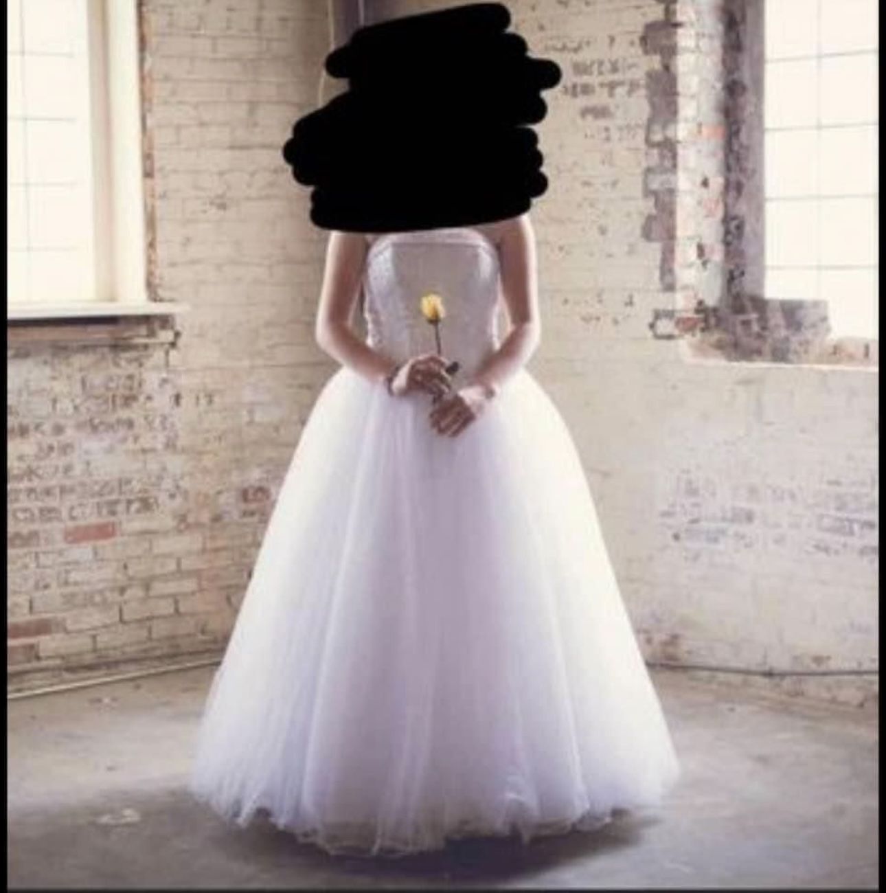 Wedding dress and tiara