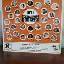 1971 ALBUQUERQUE DODGERS POSTER - Circle K