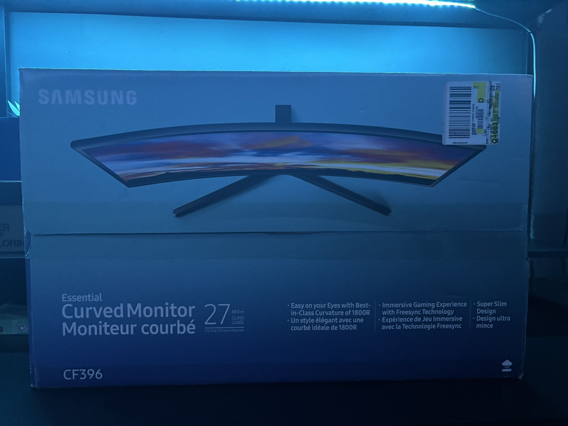 Samsung Essential 27" Curved LED Monitor - Black (LC27F396FHNXZA)