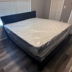 New KING SIZE MATTRESS WITH BOXSPRING SET BED FRAME NOT INCLUDED 