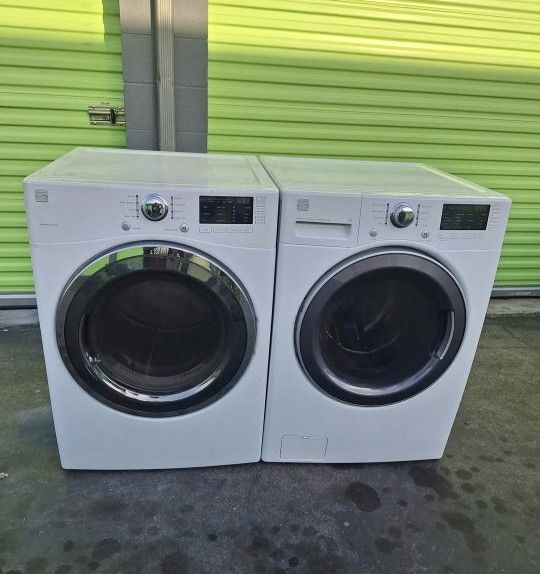 🧩SET WASHER AND DRYER KENMORE WHITE-SIDE BY SIDE- STACKABLE 🧩
