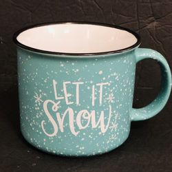 15 oz Let it Snow Holiday Ceramic Campfire Mug