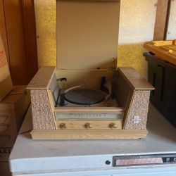 Vintage Silver tone Hi Fi Record Player And Tuner 