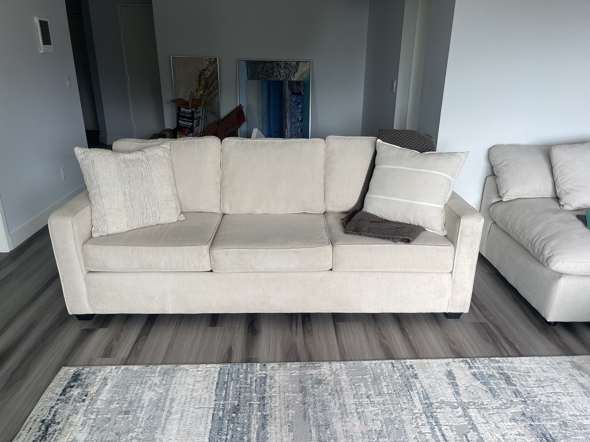 Cream Chenille Sofa
