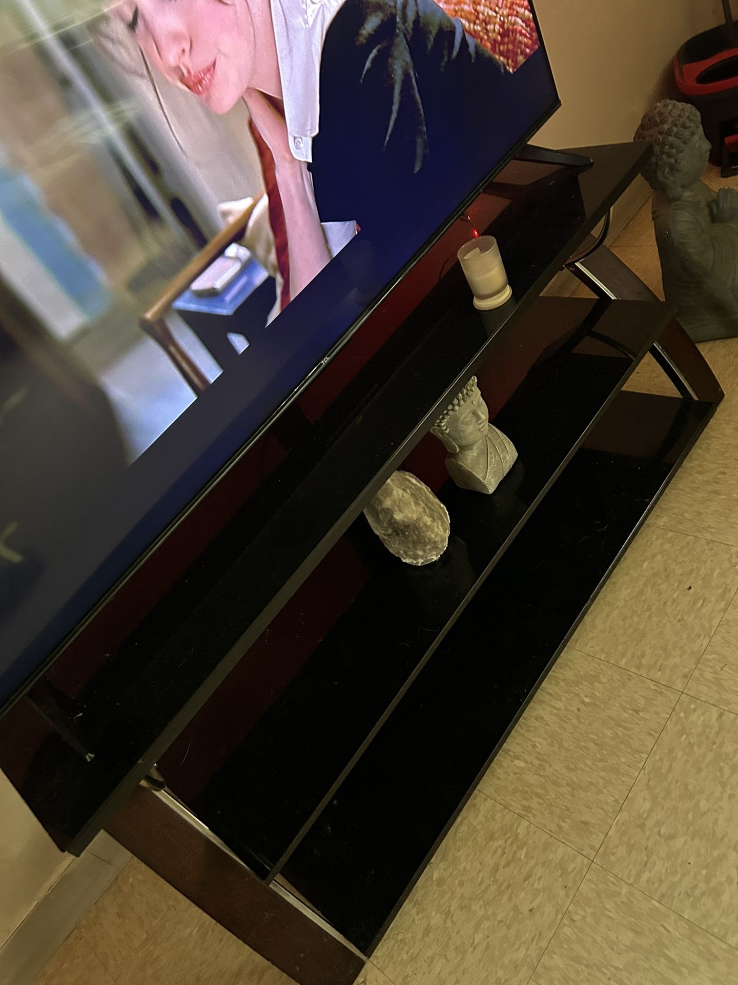 3 Shelve Tv Stand With Attachment For Flat Screen 
