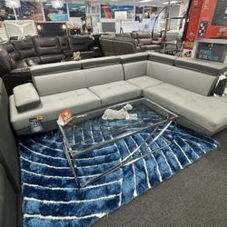 Weekend Sale 🇺🇸 Stunning Gray And Black Sofá Sectional 🛋️