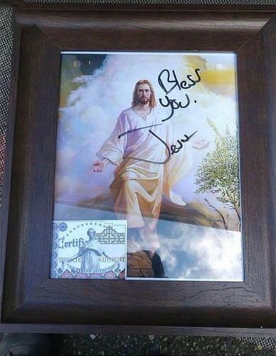 Authentic Signed Jesus Christ Photo in 8x10 Frame