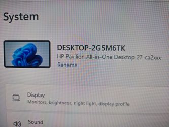 Desktop pc HP all in one
