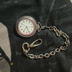 Vintage Victorinox Swiss Army Field Swiss Silver Tone Quartz 48mm Pocket Watch