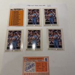 1986 Topps Mini Leaders Baseball Card #18 George Brett - Royals - Hall of Fame