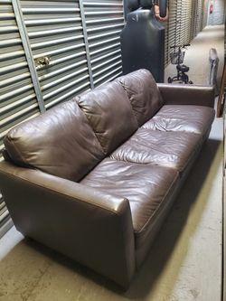 Natuzzi Editions Leather Sofa & Loveseat