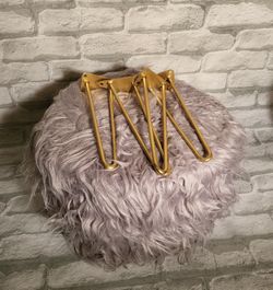 Fur Vanity Stool