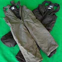 Two Pair of Rawik Kid’s Snow Bibs Black Grey Size M/5