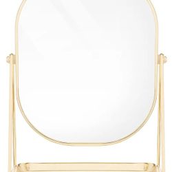 Vanity Mirror with Tray for Makeup, Tabletop, Desk - Rose Gold new 