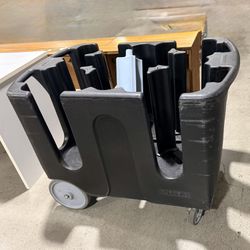 Carlisle ADD403 43 Inch Dish Dolly with Poker Chip Design Plastic