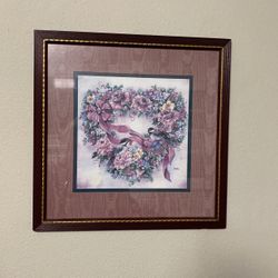 13.5” Square Heart Wreath Picture