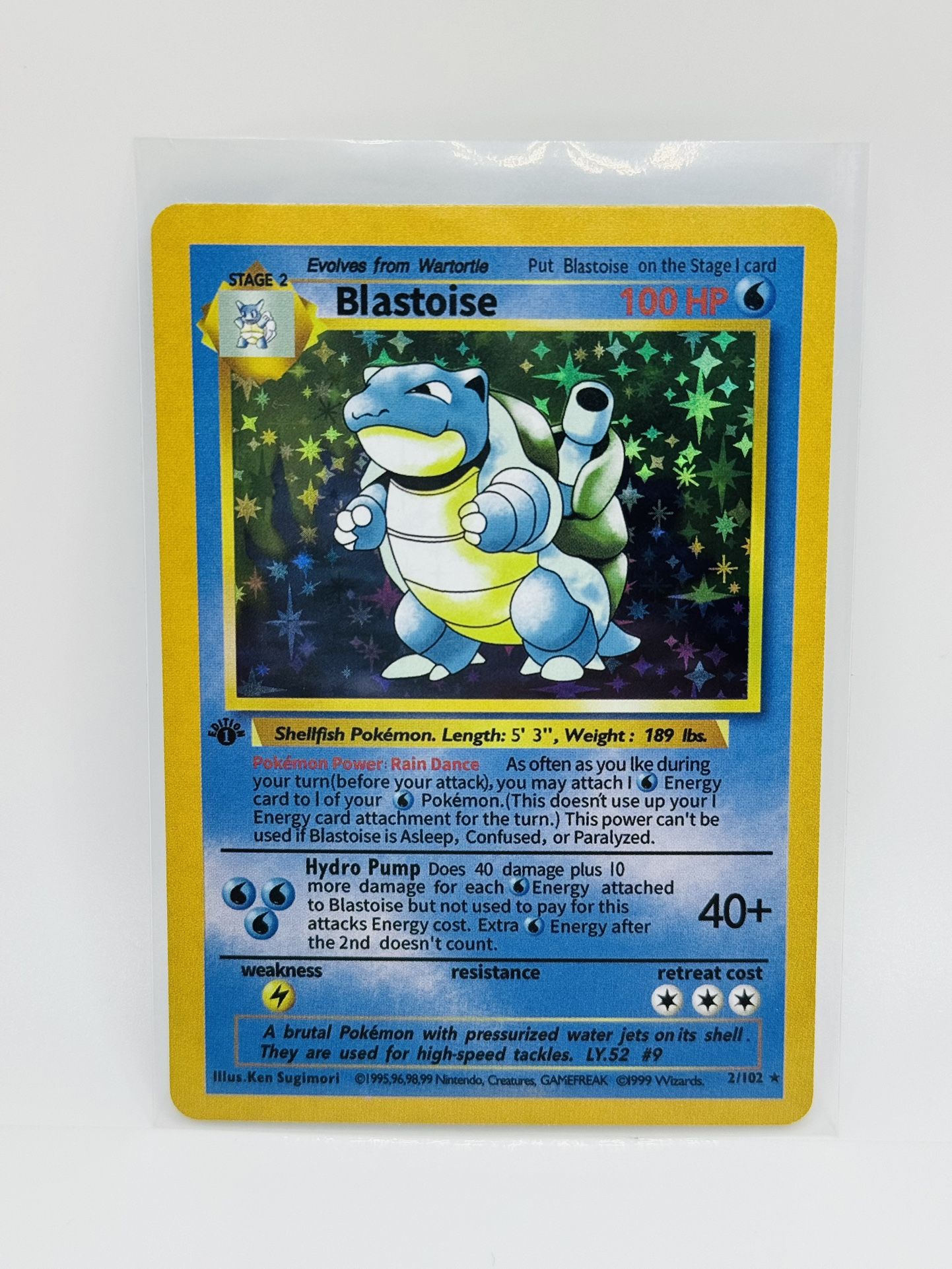 1999 Pokemon Blastoise Holo Base Set