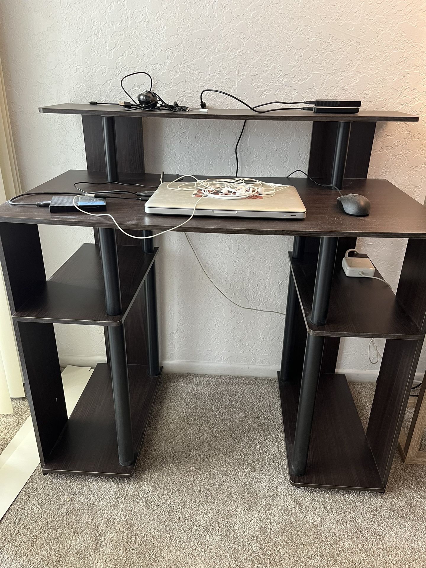 Small Desk With Open Storage