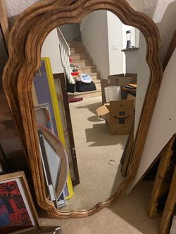 Large Wall Mirrors with Wood Frame