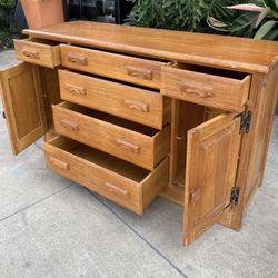 Well-Made, Awesome Farmhouse Styled Buffet Cabinet 63 Wide 21 Deep 36 Tall