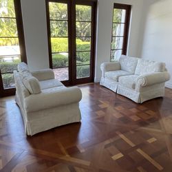 2 Off White. Loveseats