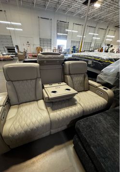 Boyington Dual Power Leather Reclining Sofa