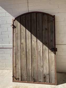 Arched Wood Metal Gate
