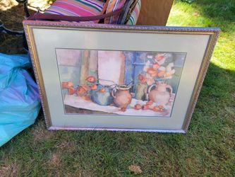 Framed Watercolor Still Life Print