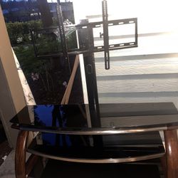 TV stand with glass shelf