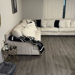 light gray sectional sofa